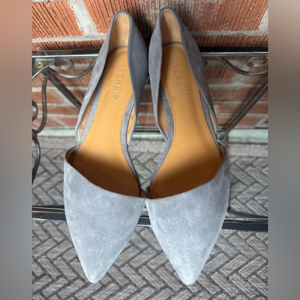 J. Crew Gray Flats Gray Suede Size 7
